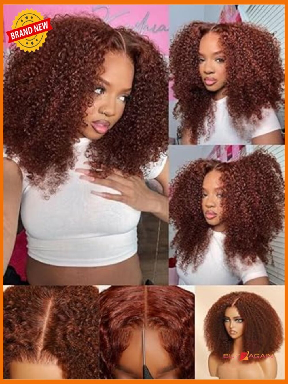 Kinky Curly Lace Front Wig Human Hair 200% Density 7x5 Hd Pre Plucked Bleached